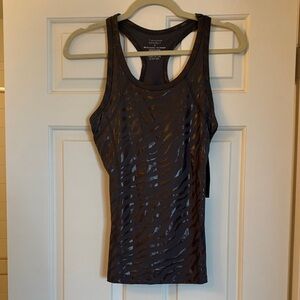 NWT. Tahari Zebra Print Tank Top in dark grey and brown. Fits like xs.